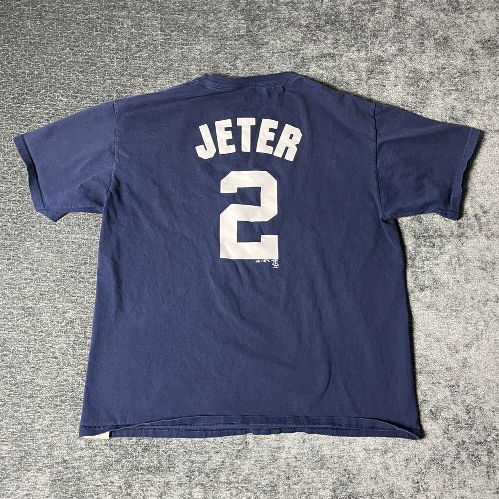 Majestic-athletic Men's Navy and Blue T-shirt